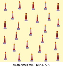 Shoreside lighthouse sea travel mosaic background
