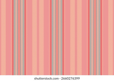 Textil de tela de fondo corto, textura de líneas de patrón de aislamiento. Vertical de rayas sin costuras de Vector en contraste en la paleta de colores rojo y naranja.