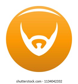 Short beard icon. Simple illustration of short beard vector icon for any design orange