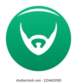 Short beard icon. Simple illustration of short beard vector icon for any design green