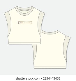 blusa corta con impresión, genial