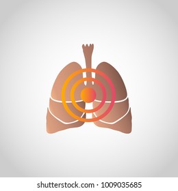 Short Of Breath Icon Design, Infographic Health. Vector Illustration.