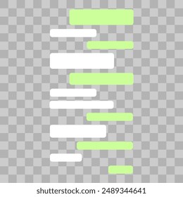 Short bubble message, chat speech conversation, interface dialog vector illustration .