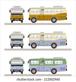 Short bus vintage vector