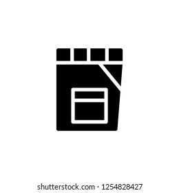 Short cargo pants, vector icon in solid, glyph and black style