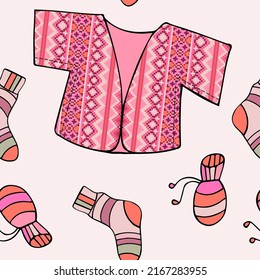 Short children's t-shirt for newborns with fingerless mittens, clothes for babies isolated on a white background, in doodle style, business card, visual aid, material, web banner, vector