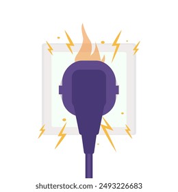 Short circuit concept. Vector illustration