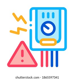 Short Circuit Icon Vector. Outline Short Circuit Sign. Isolated Contour Symbol Illustration