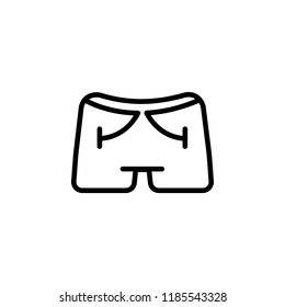 Short clothes, dress, woman icon. Element of clothes icon for mobile concept and web apps. Thin line Short clothes, dress, woman icon can be used for web and mobile