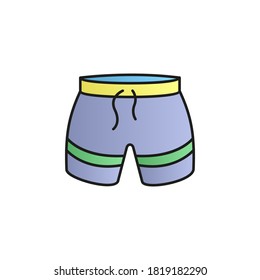 Short color gradient vector icon