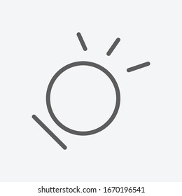 Short cycle icon line symbol. Isolated vector illustration of icon sign concept for your web site mobile app logo UI design.
