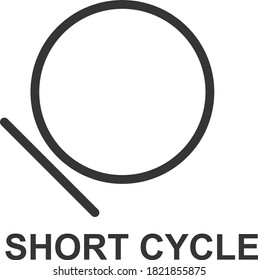 SHORT CYCLE ICON, SIGN AND SYMBOL