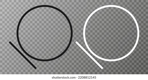 Icono de ciclo corto, ilustración vectorial, diseño plano