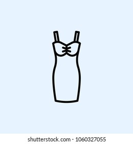 Short dress icon vector