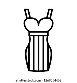 Short dress vector icon