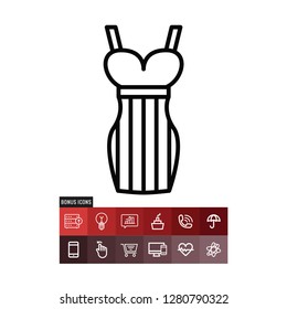 Short dress vector icon