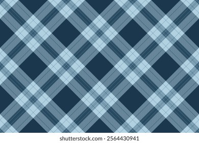 Short fabric background texture, stripped vector textile seamless. Domestic check pattern tartan plaid in cyan and light colors palette.