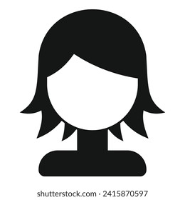 Short fake fashion wig icon simple vector. Locks barber. Artist coiffure