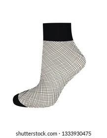 Short Fishnet Socks. Vector Illustration