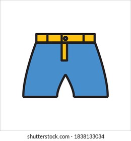 Short Flat Icon Color Design Vector Template Illustration