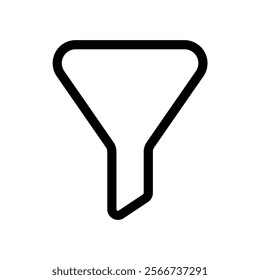 Short Funnel List Icon. Vector Files And Editable Strokes