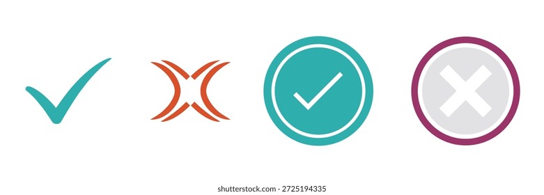 A short guide describing common approval and error icons used in user interfaces and their meanings