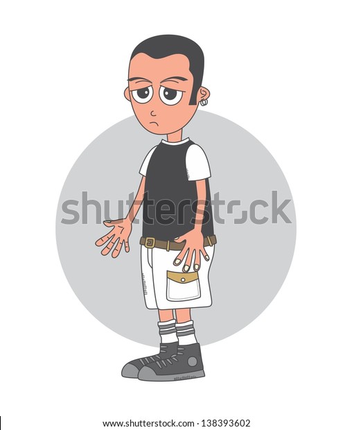 Short Hair Man Cartoon Character Stock Vector Royalty Free 138393602