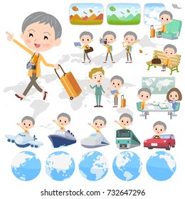 short hair old women_travel
