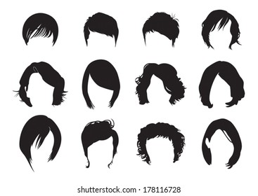 Short hair silhouette