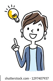 Short hair young lady: Ideas, come up with