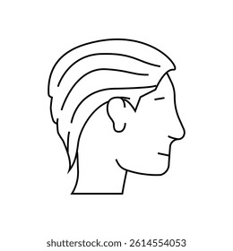 short hairstyle female line icon vector. short hairstyle female sign. isolated contour symbol black illustration