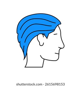short hairstyle female line icon vector. short hairstyle female sign. isolated symbol illustration