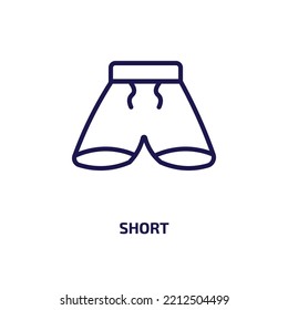 short icon from clothes collection. Thin linear short, summer, men outline icon isolated on white background. Line vector short sign, symbol for web and mobile