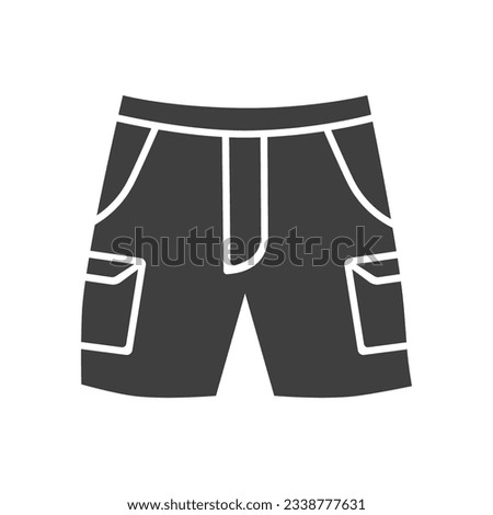 Short icon. Short with pockets of different styles. Clothing symbol concept. Vector illustration