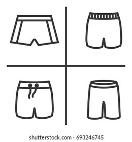Short icon set illustration isolated vector sign symbol