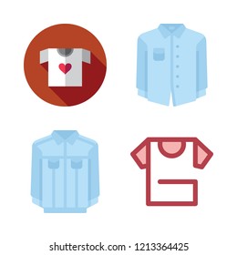 short icon set. vector set about shirt and jacket icons set.