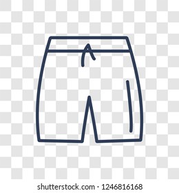 Short icon. Trendy linear Short logo concept on transparent background from Clothes collection