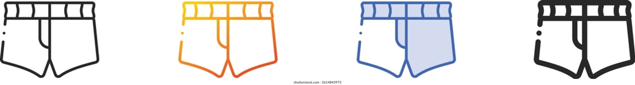 short icon.Thin Linear, Gradient, Blue Stroke and bold Style Design Isolated On White Background
