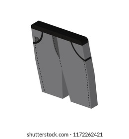 Short isometric left top view 3D icon