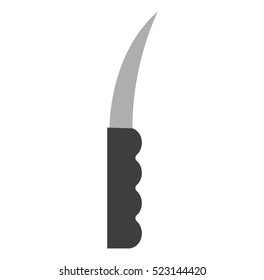 Short knife vector illustration.