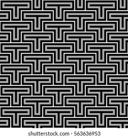 Short letter T pattern - seamless editable repeating vector background wallpaper (Grey)