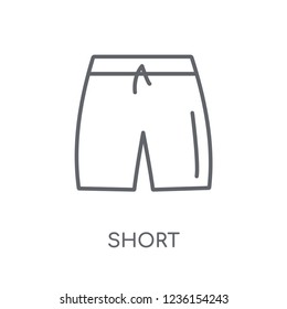 Short linear icon. Modern outline Short logo concept on white background from Clothes collection. Suitable for use on web apps, mobile apps and print media.