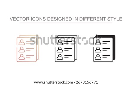 Short List icon design with white background stock illustration