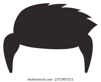 Short male hair style vector icon.