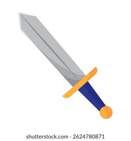 Kurzes mittelalterliches Schwert. Vektorgrafik