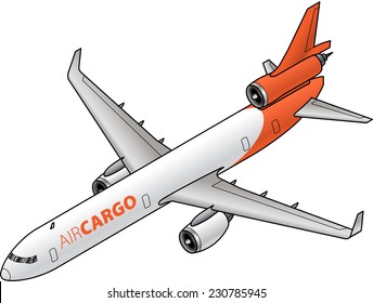 A short to medium haul cargo jet with three engines.
