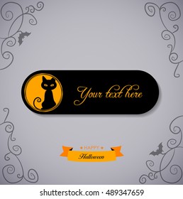 Short message with a black cat icon