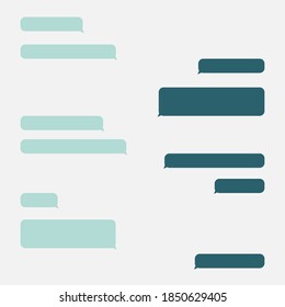 Short message bubbles. Speech bubbles. Vector illustration