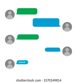 Short message dialog icon isolated on white background. Vector illustration. Eps 10.