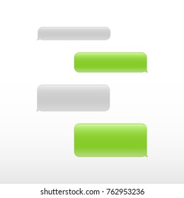 Short Message Service Bubbles With Place For Text Chat Text Boxes. Empty Messaging Bubles.